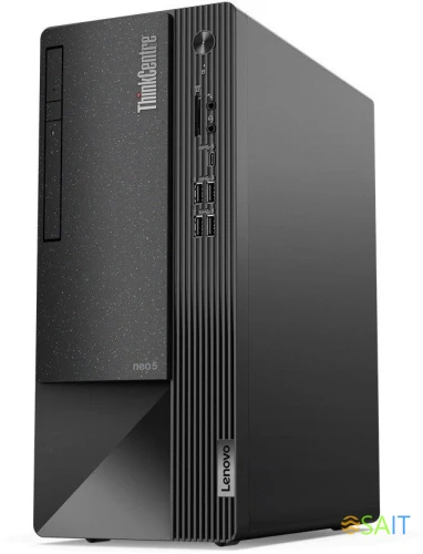 ПК Lenovo ThinkCentre Neo 50t MT i5 12400 (2.5) 8Gb 1Tb 7.2k UHDG 730/DVDRW CR noOS GbitEth 260W kb мышь клавиатура черный (11SE00PAGP)