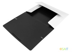 Папка на резинке Бюрократ DeLuxe DL510MILK A4 пластик кор.30мм 0.7мм молочный