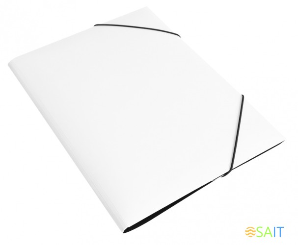 Папка на резинке Бюрократ DeLuxe DL510MILK A4 пластик кор.30мм 0.7мм молочный