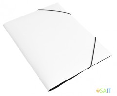 Папка на резинке Бюрократ DeLuxe DL510MILK A4 пластик кор.30мм 0.7мм молочный