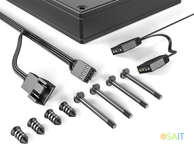 Вентилятор для корпуса ID-Cooling AS-120-К ARGB 120х120x25 черный 4-pin 27.2дБ (AS-120-ARGB-K) Ret