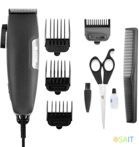Машинка для стрижки Vitek VT-2520 черный (насадок в компл:4шт)