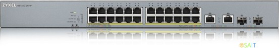 Коммутатор Zyxel GS1350-26HP-EU0101F (L2) 24x1Гбит/с 2xКомбо(1000BASE-T/SFP) 24PoE+ 375W управляемый
