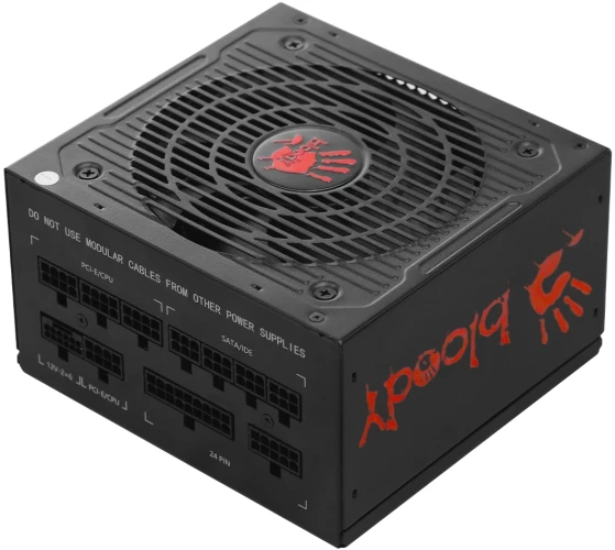 Блок питания Bloody ATX 750W BD-PS750G 80+ gold (20+4pin) APFC 120mm fan 6xSATA Cab Manag RTL