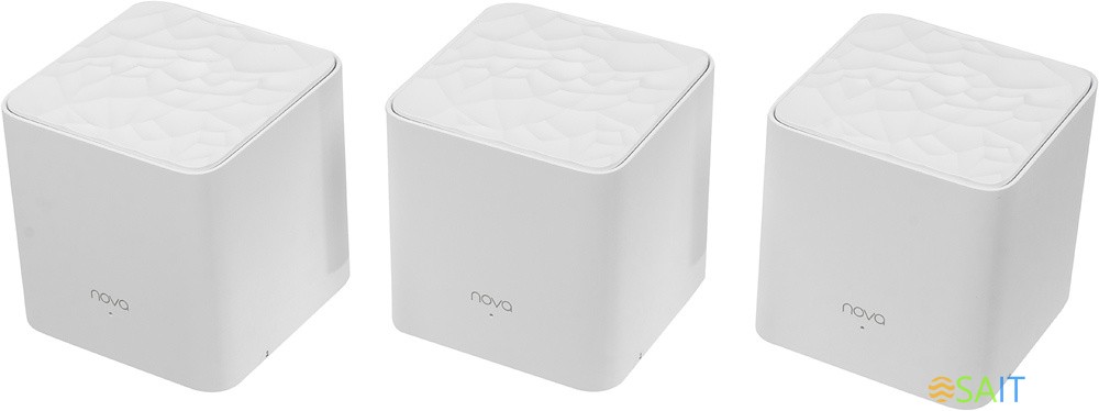 Роутер беспроводной Tenda NOVA MW3 (MW3(3-PACK)) AC1200 10/100BASE-TX белый (упак.:3шт)