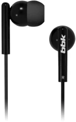 Наушники внутриканальные BBK EP-1003S 1.2м черный проводные в ушной раковине (EP-1003S (B))
