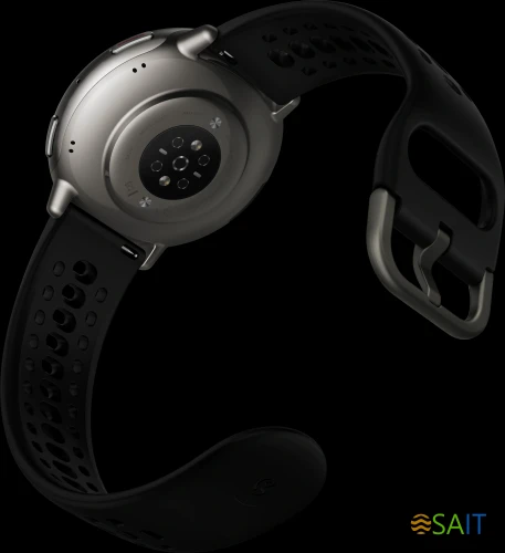 Смарт-часы Amazfit Active 2R A2437 43.9мм 1.32" AMOLED корп.серебристый рем.черный разм.брасл.:135-195мм (6970100377712)