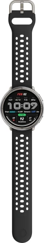 Смарт-часы Amazfit Active 2R A2437 43.9мм 1.32" AMOLED корп.серебристый рем.черный разм.брасл.:135-195мм (6970100377712)