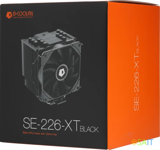 Устройство охлаждения(кулер) ID-Cooling SE-226-XT Soc-AM5/AM4/1200/1700/1851 черный 4-pin 15-35dB Al+Cu 250W 1300gr Ret (SE-226-XT BLACK)