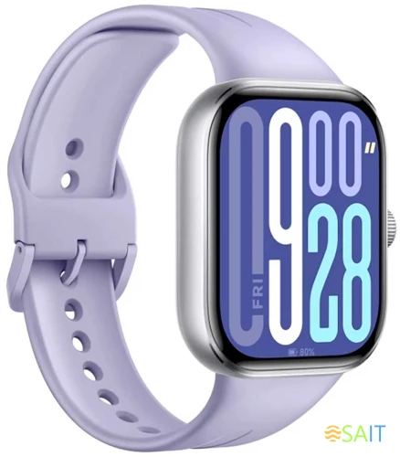 Смарт-часы Xiaomi Redmi Watch 5 2.07" AMOLED корп.серебристый рем.фиолетовый разм.брасл.:135-205мм (BHR9388GL)