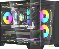 Корпус Formula Crystal Z6M Floe черный без БП mATX 4x120mm 2xUSB3.0 audio bott PSU