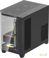 Корпус Formula Crystal Z6M Floe черный без БП mATX 4x120mm 2xUSB3.0 audio bott PSU