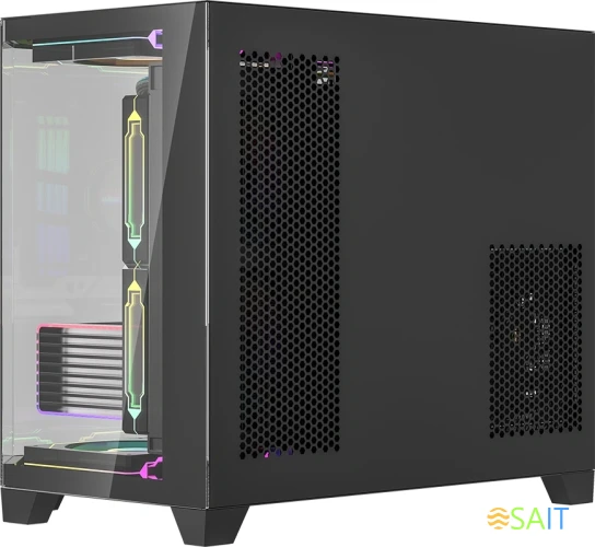 Корпус Formula Crystal Z6M Floe черный без БП mATX 4x120mm 2xUSB3.0 audio bott PSU