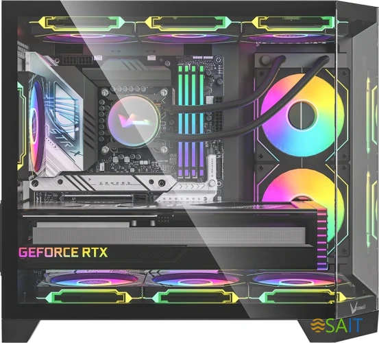 Корпус Formula Crystal Z6M Floe черный без БП mATX 4x120mm 2xUSB3.0 audio bott PSU