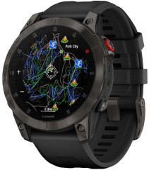 Смарт-часы Garmin Epix Gen 2 Sapphire 33.02мм 1.3" AMOLED корп.черный силикон рем.черный (010-02582-11)
