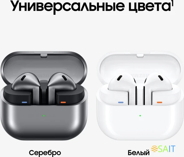 Гарнитура вкладыши Samsung Galaxy Buds 3 серебристый беспроводные bluetooth в ушной раковине (SM-R530NZAACIS)