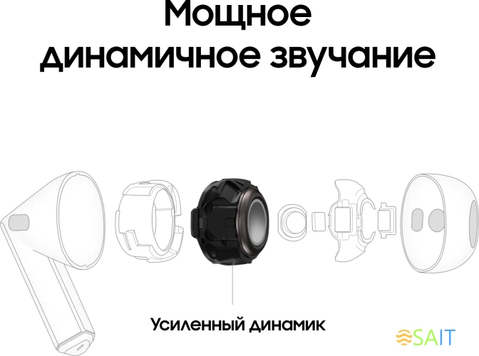Гарнитура вкладыши Samsung Galaxy Buds 3 серебристый беспроводные bluetooth в ушной раковине (SM-R530NZAACIS)