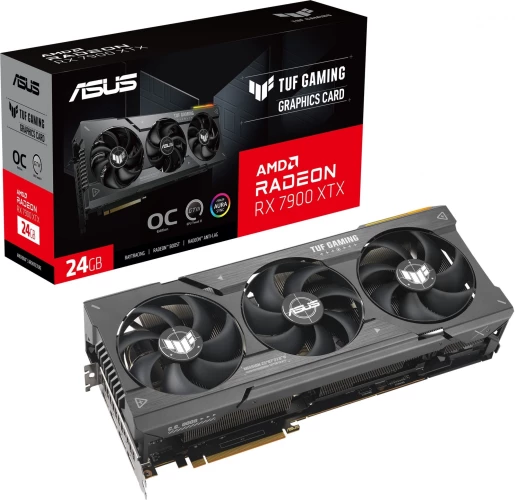 Видеокарта Asus PCI-E 4.0 TUF-RX7900XTX-O24G-GAMING AMD Radeon RX 7900XTX 24Gb 384bit GDDR6 2395/20000 HDMIx1 DPx3 HDCP Ret