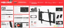 Кронштейн для телевизора Holder T4925-B черный 26"-55" макс.45кг настенный наклон