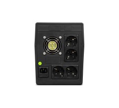 ИБП POWERMAN Back Pro 1500, линейно-интерактивный, 1500ВА, 900Вт, 4 евророзетки с резервным питанием, батарея 12В 9Ач 2 шт., 380мм х 101мм х142мм, 10.7 кг. Powerman Back Pro 1500
