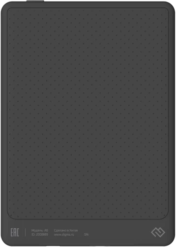 Электронная книга Digma A6 6" E-Ink Carta 758x1024 1.8Ghz 3072/32Gb/SD/microSDHC/подсветка дисплея темно-серый