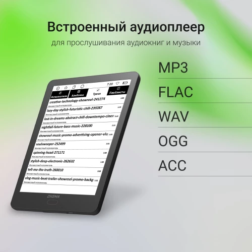 Электронная книга Digma A6 6" E-Ink Carta 758x1024 1.8Ghz 3072/32Gb/SD/microSDHC/подсветка дисплея темно-серый