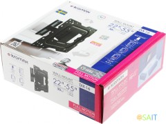 Кронштейн для телевизора Kromax DIX-16 черный 22"-55" макс.30кг настенный поворот и наклон