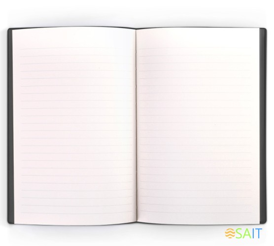 Блокнот Deli 22284BLACK 210х143мм искусст. кожа 96л черный