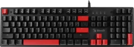 Клавиатура A4Tech Bloody S515R механическая черный USB for gamer LED (подставка для запястий) (S515R FIRE BLACK)