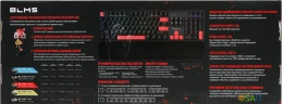 Клавиатура A4Tech Bloody S515R механическая черный USB for gamer LED (подставка для запястий) (S515R FIRE BLACK)