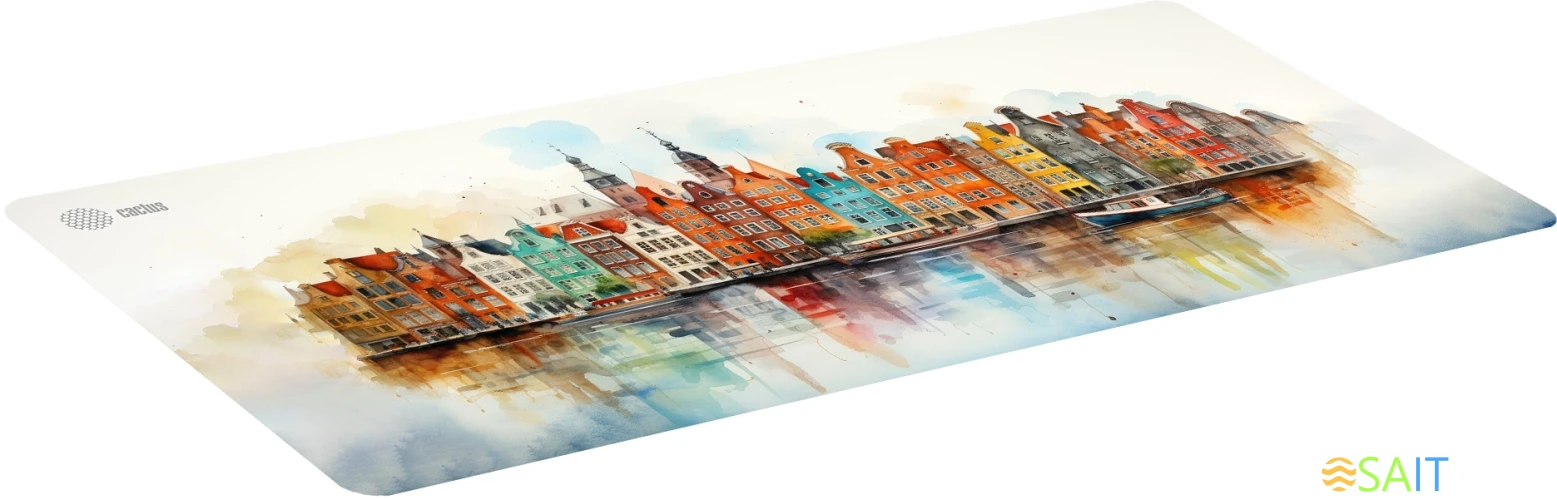 Коврик для мыши Cactus Amsterdam рисунок 900x400x3мм (CS-MP-PRO12XXL)