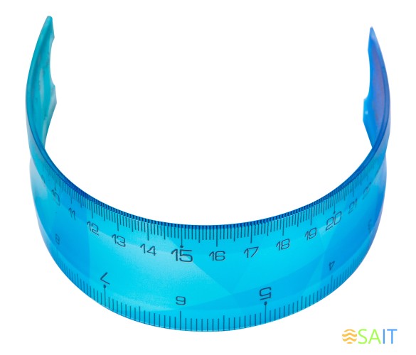 Линейка Deli EH651 пластик дл.30см ассорти гибкая/двухсторонняя шкала