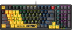 Клавиатура A4Tech Bloody S98 Sports Lime BLMS Plus механическая желтый/серый USB for gamer LED (S98 SPORTS LIME BLMS RED PLUS)