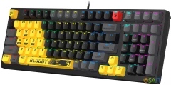 Клавиатура A4Tech Bloody S98 Sports Lime BLMS Plus механическая желтый/серый USB for gamer LED (S98 SPORTS LIME BLMS RED PLUS)