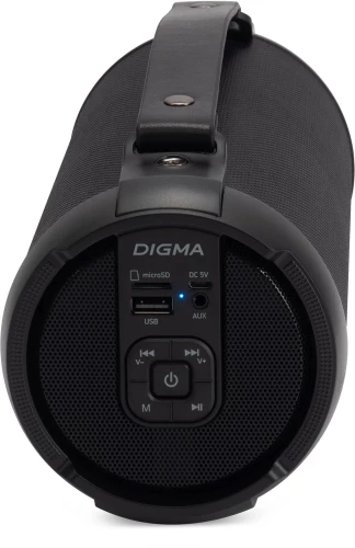 Колонка порт. Digma D-PS1520 черный/черный 16W 1.0 BT 10м 1500mAh (SP1520B)