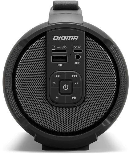 Колонка порт. Digma D-PS1520 черный/черный 16W 1.0 BT 10м 1500mAh (SP1520B)
