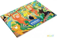 Альбом для рисования Silwerhof 12л. A4 Джунгли 4диз. мел.картон скрепка (упак.:4шт)