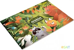 Альбом для рисования Silwerhof 12л. A4 Джунгли 4диз. мел.картон скрепка (упак.:4шт)