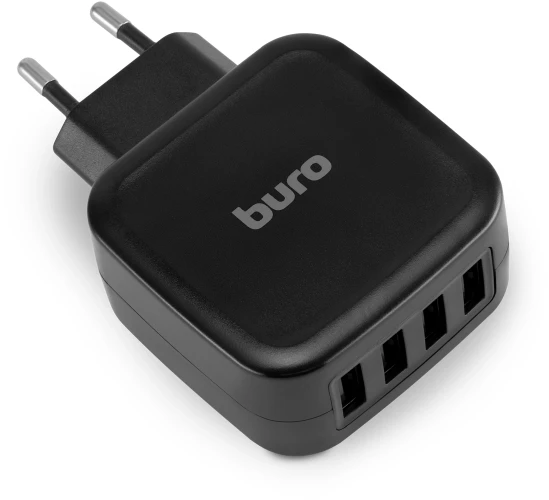 Сетевое зар./устр. Buro TJ-286B Smart 25W 5A 4xUSB универсальное черный (TJ-286B)