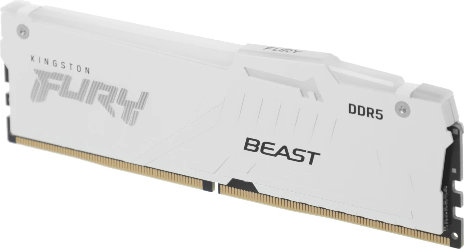 Память DDR5 32GB 5600MHz Kingston KF556C36BWEA-32 Fury Beast White Expo RGB RTL Gaming PC5-44800 CL36 DIMM 288-pin 1.25В kit single rank с радиатором Ret
