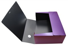 Папка архивная на резинке Silwerhof Perlen 311915-73 полипропилен 1мм корешок 100мм A4 сиреневый металлик