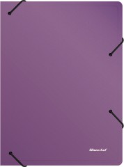Папка архивная на резинке Silwerhof Perlen 311915-73 полипропилен 1мм корешок 100мм A4 сиреневый металлик