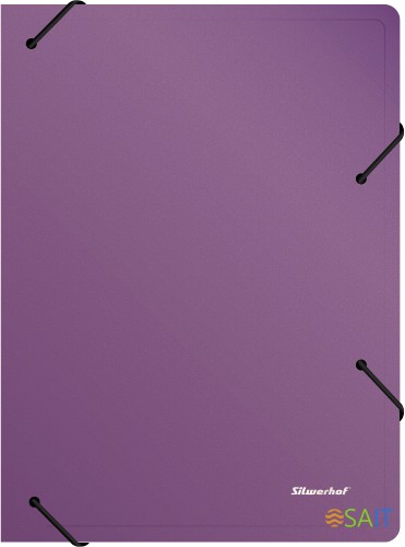 Папка архивная на резинке Silwerhof Perlen 311915-73 полипропилен 1мм корешок 100мм A4 сиреневый металлик