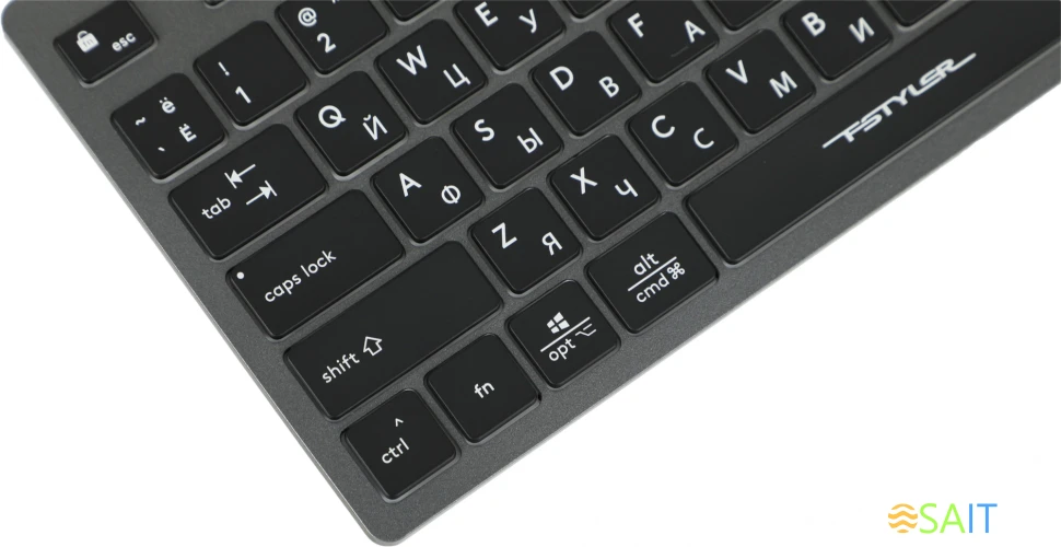 Клавиатура A4Tech Fstyler FX60 серый USB slim LED (FX60 GREY / WHITE)