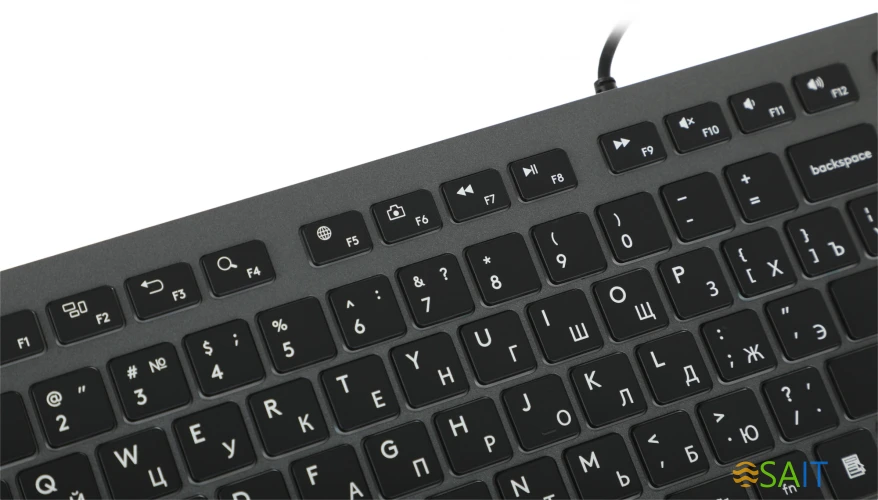 Клавиатура A4Tech Fstyler FX60 серый USB slim LED (FX60 GREY / WHITE)