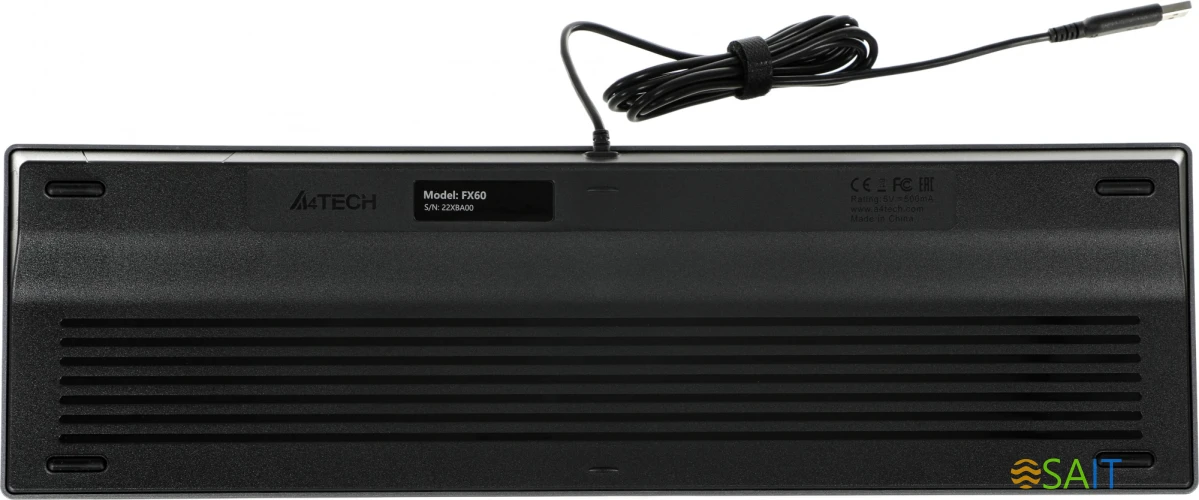 Клавиатура A4Tech Fstyler FX60 серый USB slim LED (FX60 GREY / WHITE)