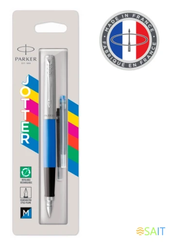 Ручка перьев. Parker Jotter Originals F60 (2096858) Blue CT M сталь нержавеющая блистер