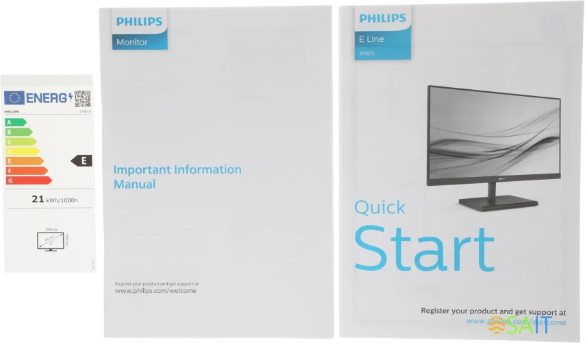 Монитор Philips 27" 275E1S черный IPS LED 16:9 HDMI матовая 1000:1 250cd 178гр/178гр 2560x1440 75Hz VGA DP 2K 3.99кг