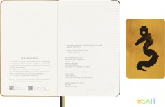 Блокнот Moleskine LIMITED EDITION YEAR OF THE DRAGON LECNYDRAGONQP060AS Large 130х210мм обложка текстиль 176стр. линейка подар.кор. золотистый Ahn Sang Soo
