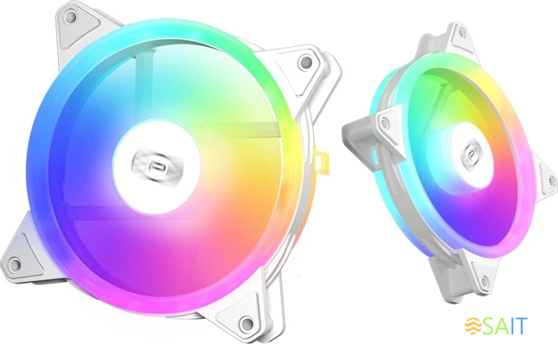 Вентилятор для корпуса PcCooler F3 T120 ARGB 120х120x25 белый 4-pin 21.6дБ (F3-T120WHAM1-GL) Ret